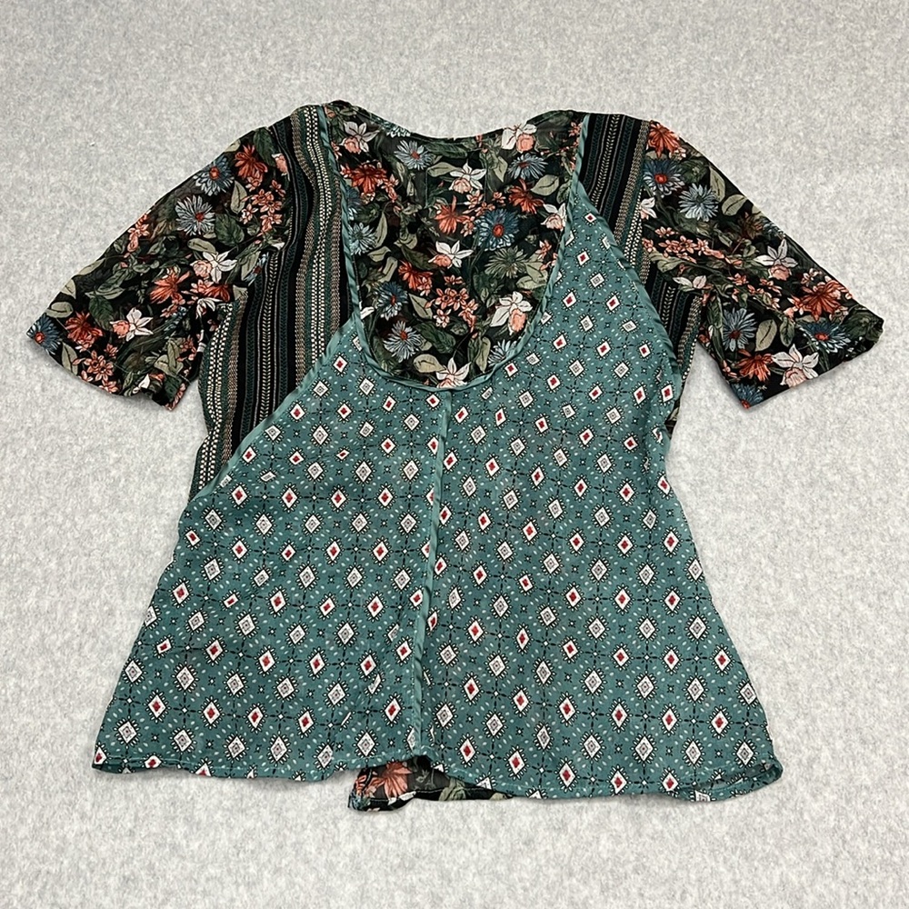 Anthropologie Tiny Lovely Patchwork Wrap Top Size… - image 4